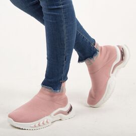 Sneakers de dama din material elastic M-24-PINK, Marime: 40**, 