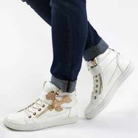 ​​Sneakers de  dama  comozi,  albi 9033-12-WHITE, Marime: 36, 