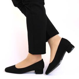 Pantofi de dama eleganti cu toc mic ZM-60-BLACK, Marime: 38, 