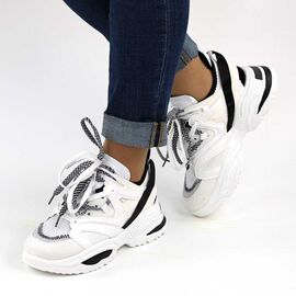 Sneakers de dama cu talpa supradimensionata LLS-013-BEIGE, Marime: 38, 