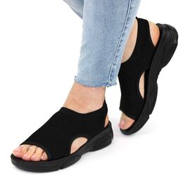 ​Sandale casual de dama,comode si usoare 5611-BLACK, Marime: 38, 