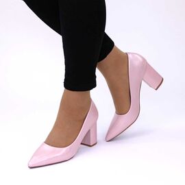 Pantofi de dama eleganti, cu reflexii stralucitoare DP-7199-1B-PINK, Marime: 35, 