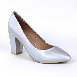 Pantofi de dama eleganti, cu toc mediu 88443-9D-SILVER, Marime: 37, 