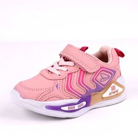 Sneakers  confortabil, pentru copii, cu talpa usoara V2025-PINK, Marime: 21, 