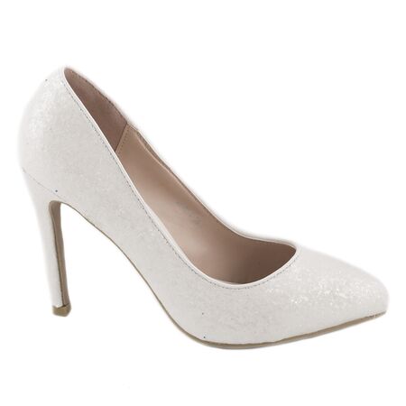 Pantofi dama eleganti cu glitter XF70-I-ALB