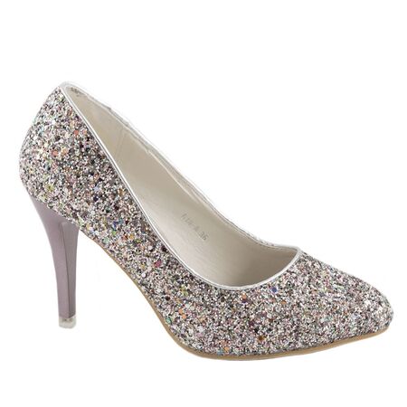 Pantofi de dama eleganti 619-8-SILVER, Marime: 35, 
