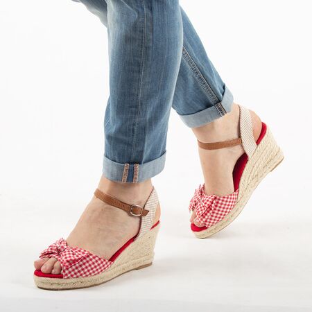 Sandale dama rosii cu platforma W2018-37-RED, Marime: 36, 