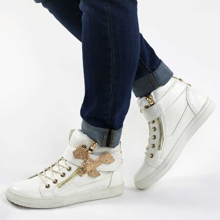 ​​Sneakers de  dama  comozi,  albi 9033-12-WHITE, Marime: 37, 