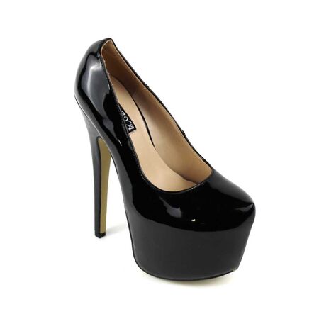 Pantofi de dama cu platforma inalta si toc ascutit RMD-5F5627-1-BLACK, Marime: 38*, 