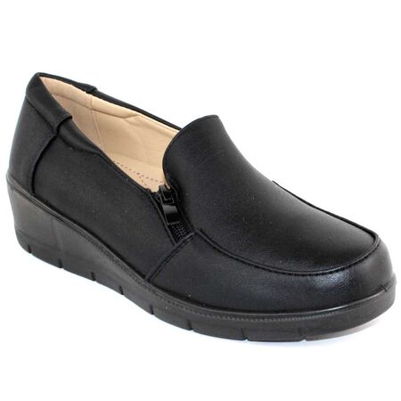 ​Pantofi de dama cu platforma, usori si comozi E822-BLACK, Marime: 38, 